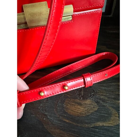 BOTTEGA VENETA Daisy Red Leather Cigarette Structured Crossbody Bag - Picture 9 of 13